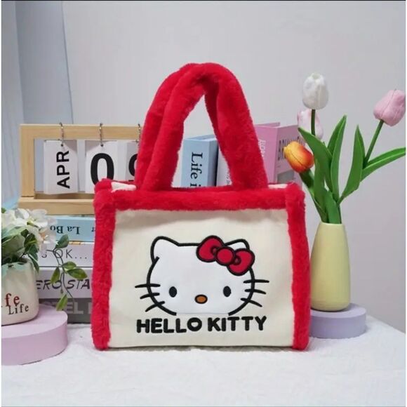 Hello Kitty Plush Tote Shoulder Bag - Picture 1 of 3